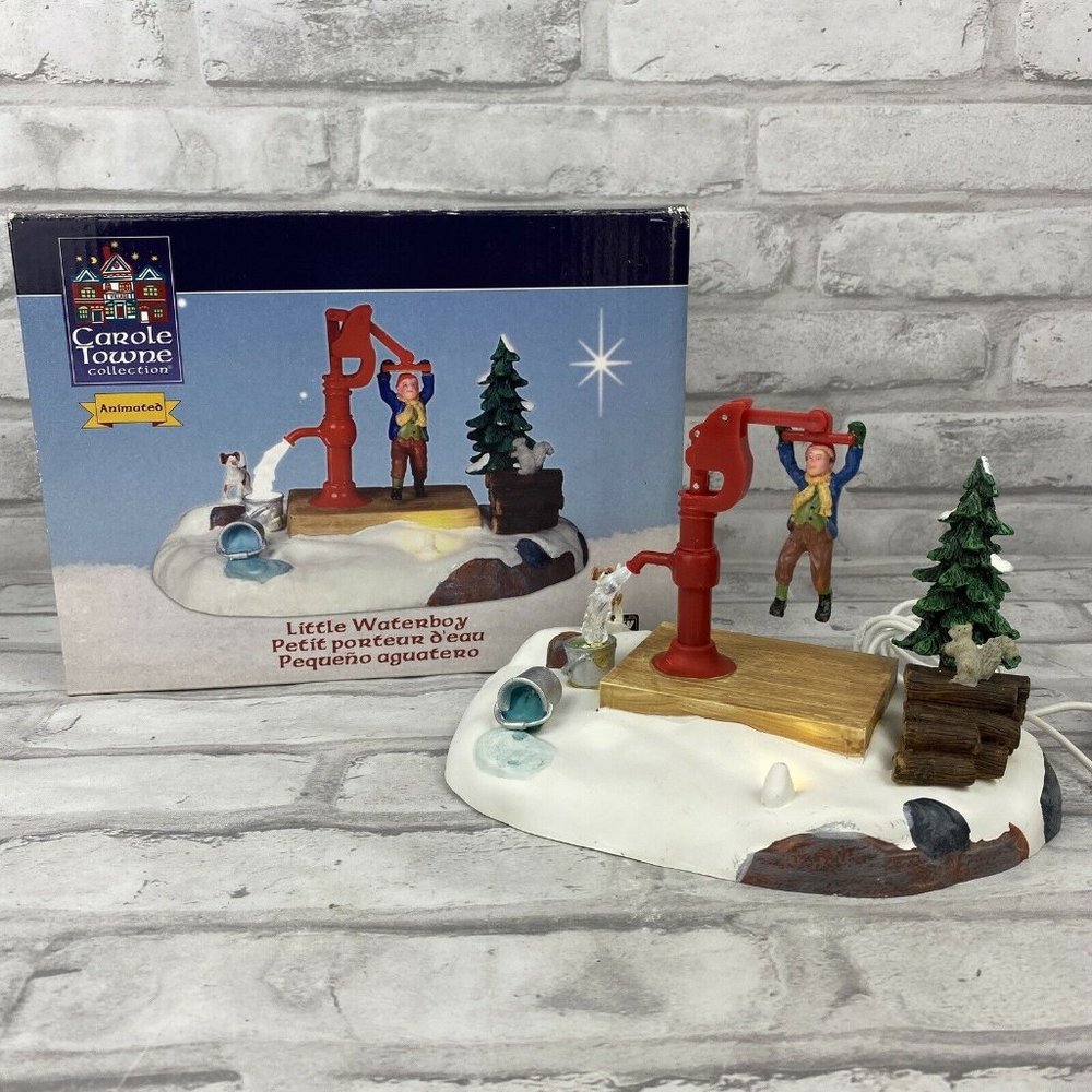 Lemax Carole Towne Little Waterboy Animated Figure